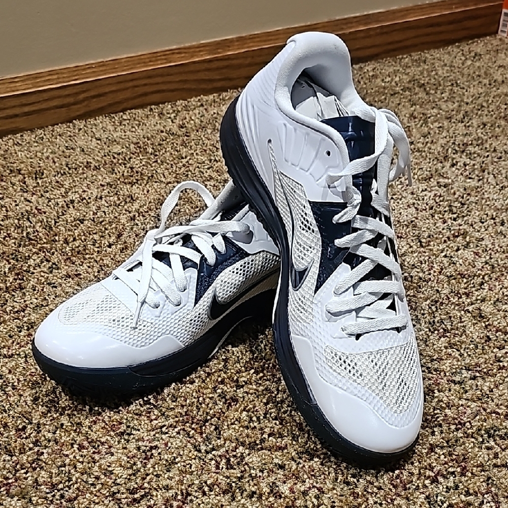 Nike White and Blue Athletic Shoes